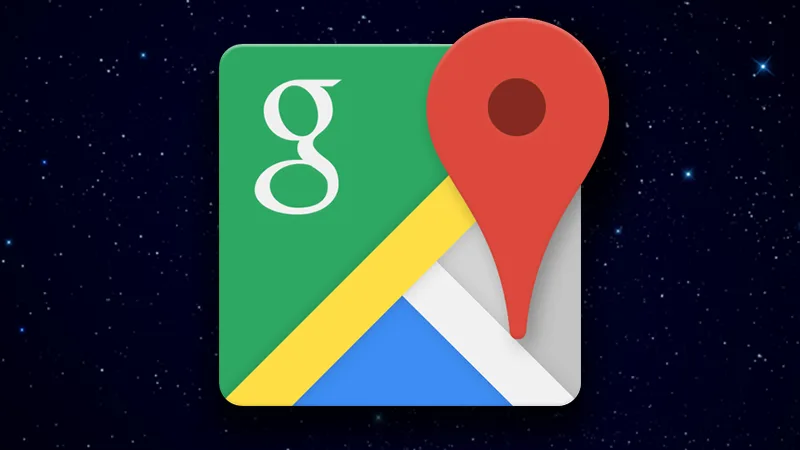 Google Maps icon in outer space.