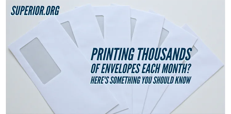 Fanned out business envelopes