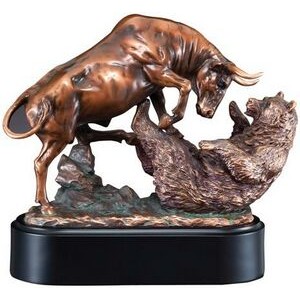 Custom Branded Bull and Bear Sculpture