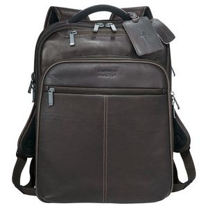 Custom Branded Kenneth Cole® Colombian Leather TSA Compu-Backpack