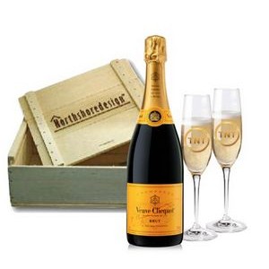 Ring in the New Year with Your Customers and Custom Branded Products Like Veuve Clicquot Champagne and Glasses