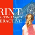 Young girl and dolphin interacting face-to-face - Print Marketing Goes Interactive