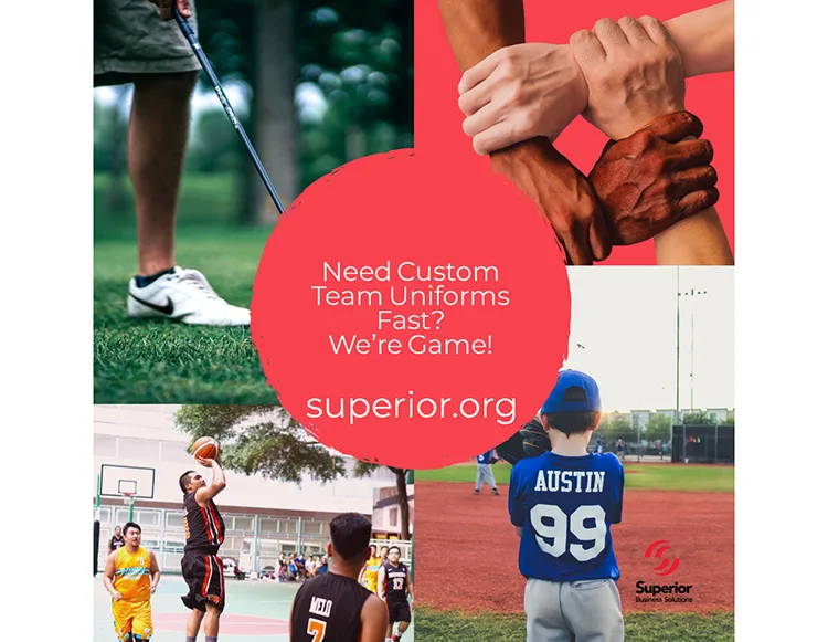 Collage of sport activities - Need Custom Team Uniforms Fast? We’re Game!