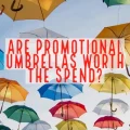 Floating Colorful Umbrellas - Are Custom Promotional Umbrellas Worth the Marketing Spend?
