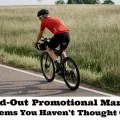 Man biking on country road - Promotional marketing items you haven't thought of