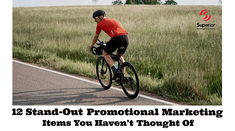 Man biking on country road - Promotional marketing items you haven't thought of