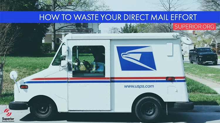 USPS Mail truck - How to waste your direct mail effort.