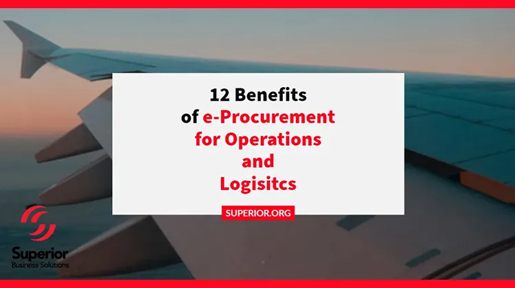 Wing of Airplane - Business Logistics Concept - Benefits of e-Procurement for Operations and Logistics