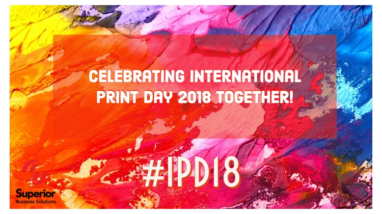 Colorful painting celebrating international print day 2018