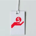 A custom tag with icon indicating lower cost and savings.
