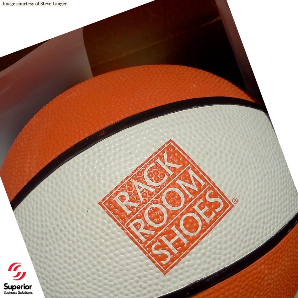 Rack Room Shoes pad printed promotional gift Basketball