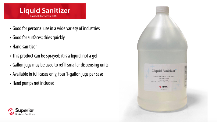 _gallon Liquid Sanitizer Alcohol Antiseptic 80%