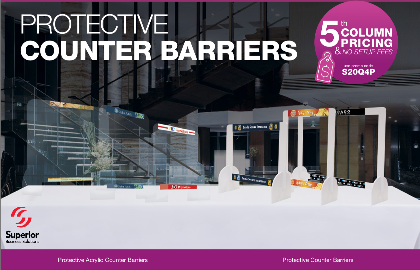 SALE on Protective Counter Barriers