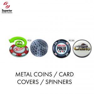 customized METAL COINS _ CARD COVERS _ SPINNERS