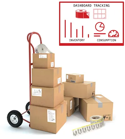 Custom labels inventory monitoring for warehousing and business Custom labels inventory monitoring for business.