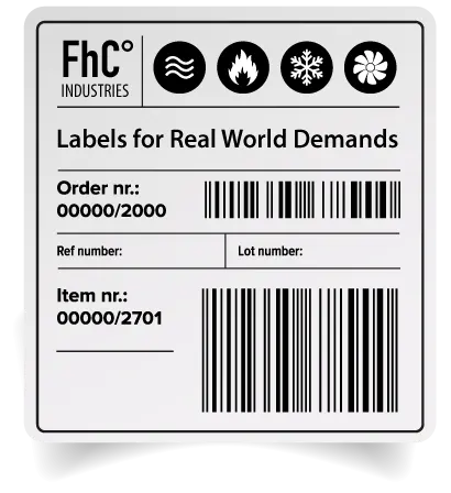 Custom printed business label