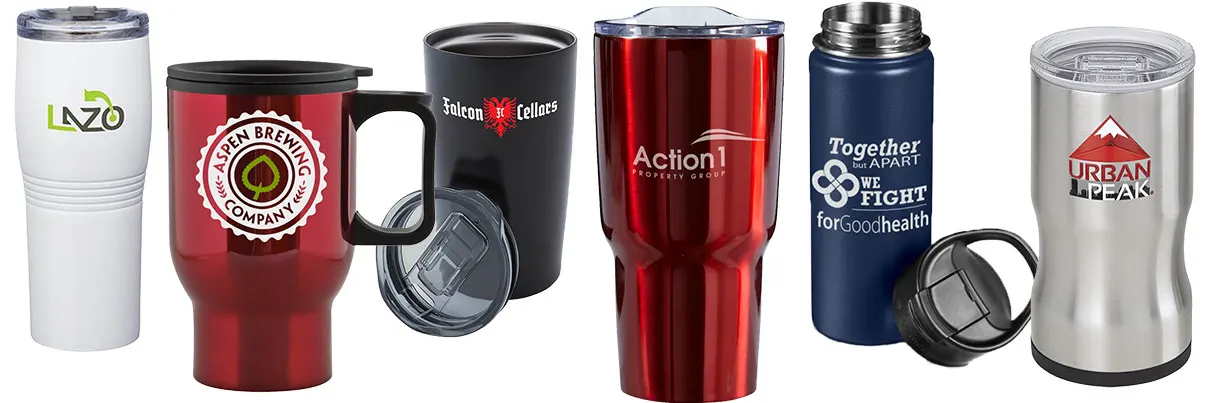 Insulated Stainless Steel Travel Mugs with Lids